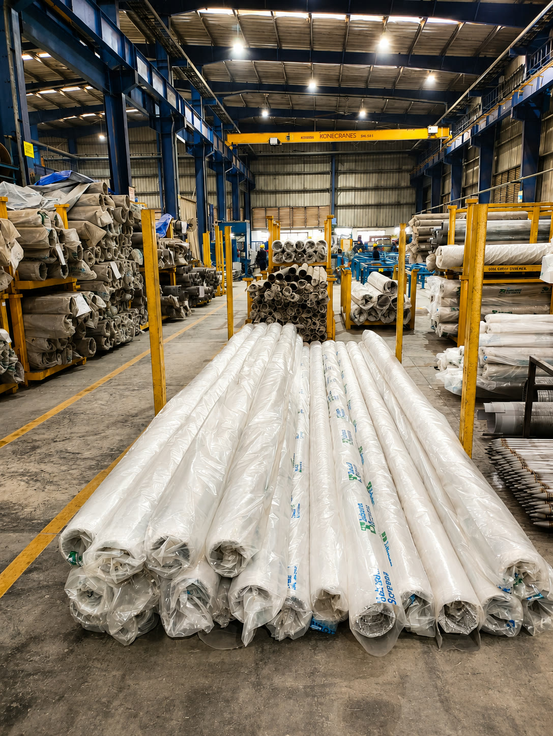 Organised inventory inside the Kedia Water House warehouse