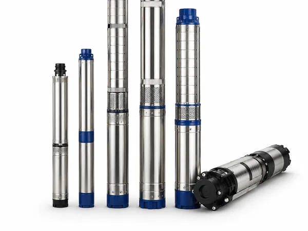 Stainless steel borewell submersible pumps in a range of sizes